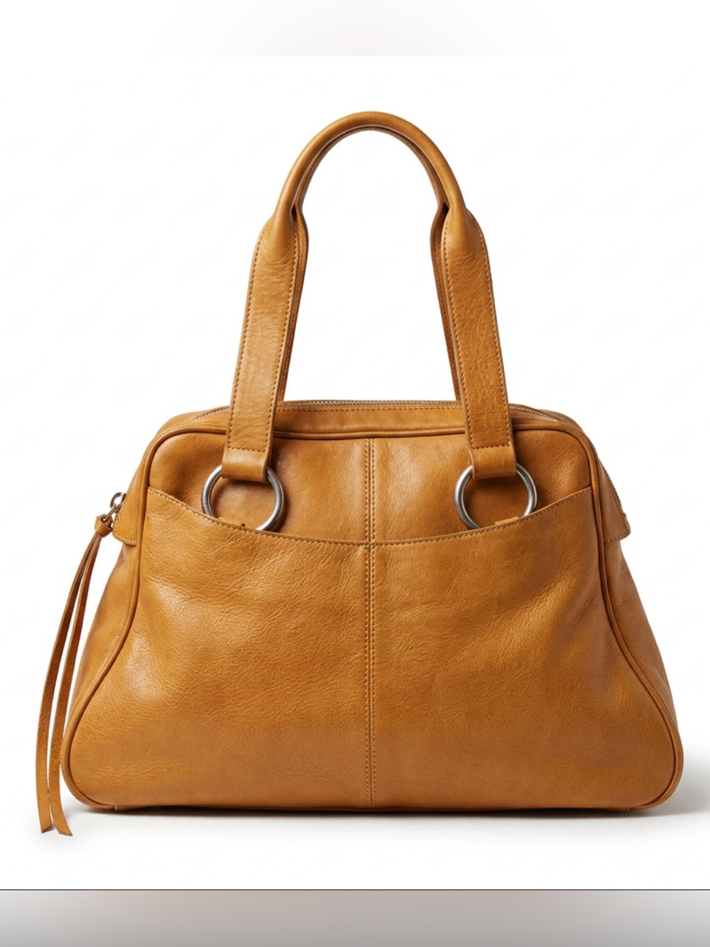 Classic Tan Leather Tote Bag - Stylish Everyday Carry